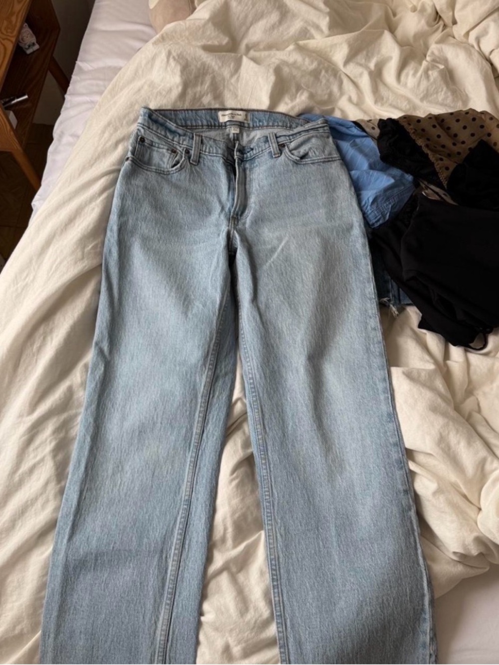 Abercrombie & Fitch Light Blue Straight Leg Jeans